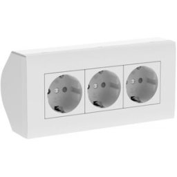 Gelia Hörnbox, komplett, jordat vägguttag, Connect 2 Home