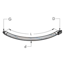 Ap20-1/2" Utv Flexslang L 700mm