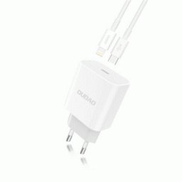 Dudao iPhone Laddare A8SEU-1M PD 20W Adapter med 1x USB-C port och USB-C/Lightningkabel - Vit