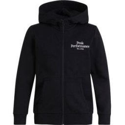 Peak Performance Original Zip Hood Junior, Black, 130