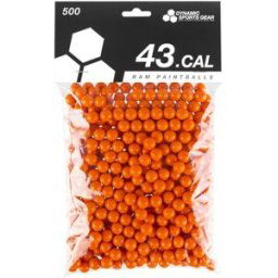 Dynamic Sports Gear RAM Cal .43 Paintballs - 500st (Färg: Orange Skal/Orange Fyllning)