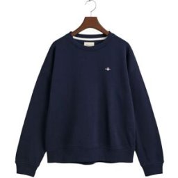 GANT Relaxed Shield Crew Neck Dam, EVENING BLUE, S