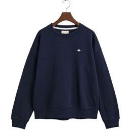GANT Relaxed Shield Crew Neck Dam, EVENING BLUE, M