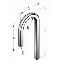 Rörböj ap20 u-böj 180grader a90/b1210/c176