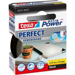 Tesa Textiltejp, svart, 19 mm, 2,75 m
