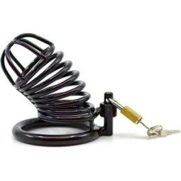 Cock Master Cock Cage Steel Black Stripe