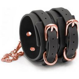NS Novelties Bondage Couture Ankle Cuffs Black