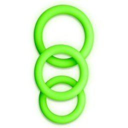 Ouch! 3 pcs Cock Ring Set Glow in the Dark