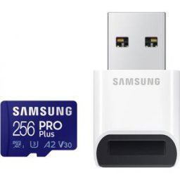Samsung Pro Plus Microsdxc 256gb & Usb Card Reader - Minneskort