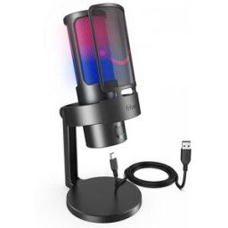 Fifine Ampligame A8 Plus Rgb Usb Gaming Mikrofon Med 4 Ljudmönster (Pc/ps4/ps