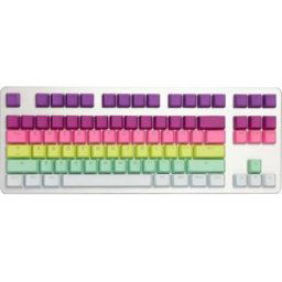Tai-Hao Pbt Doubleshot Shine-Through 121-Key Keycap Set - Rainbow Sherbet
