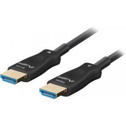Lanberg Hdmi 2.1 Kabel Optisk Svart 8k - 48gbps - 100m