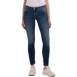 Replay Skinny Fit New Luz Jeans Dam, Dark Blue, 29/32