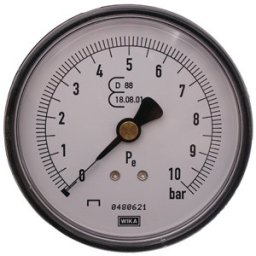 Manometer för 4002300 1/4" 10 bar 80mm bak