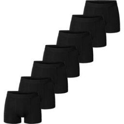 Bread & Boxers 7-Pack Boxer Brief Herr, Black, S