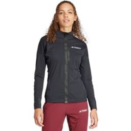 adidas Terrex Xperior Cross Country Ski Soft Shell Jacket Dam, Black, S