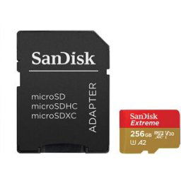 SanDisk MicroSDXC Extreme 256GB Adapter 190MB/s A2 C10 V30