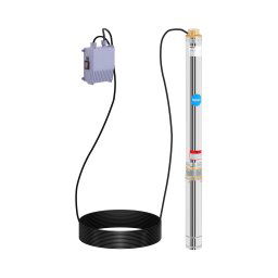 Djupvattenpump - 85 mm / 3,35'' - 4800 l/h - 1100 W - 20 m kabel / 54 m uppfordringshöjd - Rostfritt stål