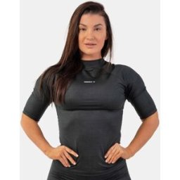 Nebbia Python Snakeskin Mid Sleeve T-shirt Black L