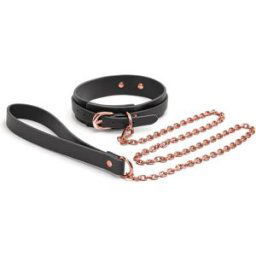 NS Novelties BDSM Collar - And Leash Black