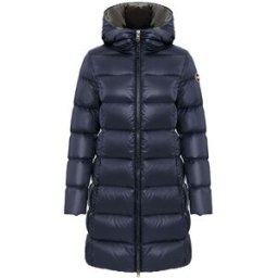 Colmar Long Iridescent Down Jacket With Fixed Hood Dam, 38, NAVY BLUE-DARK STEEL