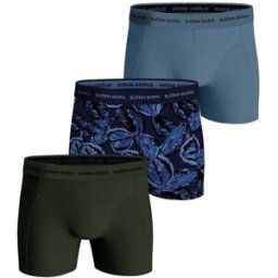Björn Borg Cotton Stretch Boxer 3-Pack Herr, M, Blue/Print/Green