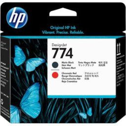 HP 774 Matte Black/Chromatic Red Printhead