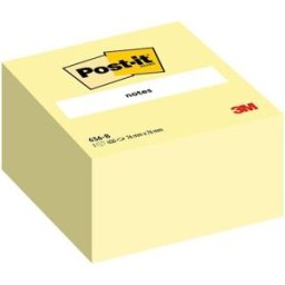 Post-It Kub Gul, 76x76mm, 450 blad