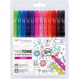 Tombow marker TwinTone bright 0,3/0,8 (12)