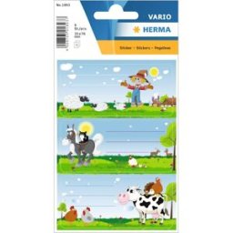 Herma stickers Vario skolbok djur (3) 10st