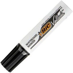 Whiteboardpenna BIC Velleda 1781 Svart, sned, 3.5-5.5mm, 12st 12st