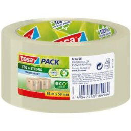 Packtejp TESA Eco & Strong Klar, PP, 50mm x 66m 6rl