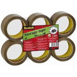 Packtejp SCOTCH 309 Brun, PP/akryl, tystavrullad, 50mm x 66m, 6/fp 6rl