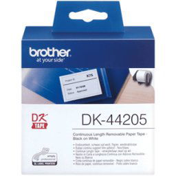 Etikett BROTHER Papp borttagbar vit