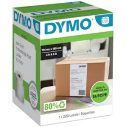 Etikett Frakt DYMO XL Vit, 104x159mm, 220/fp