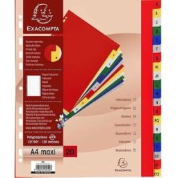 Plastregister EXACOMPTA PP A4+ A-Z f.f
