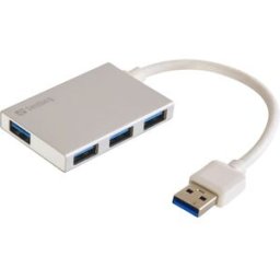 Sandberg USB 3.0 Pocket Hub 4 Ports, Silver