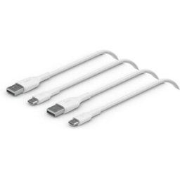 USB-A to USB-C PVC 1m Twin Pack, White
