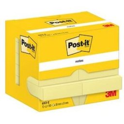 Notes POST-IT 38x51mm gul 12st