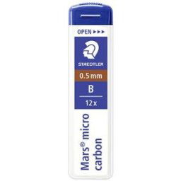 Reservstift Staedtler 0,5mm B, 12 stift/tub, 12fp 12frp