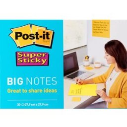 Post-it Supersticky Blad gul, 279x279mm, 30blad 6st