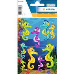 Herma stickers Magic seahorse luminous (1) 10st
