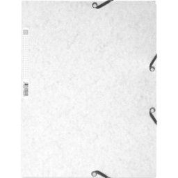 Fujitsu Siemens Snoddmapp EXACOMPTA FSC Presspan A4, 3-klaff, 250 ark, 400g, vit