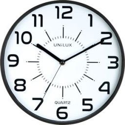 Unilux Clock Maxi Pop, Incl battery, Black