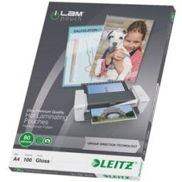 Laminat Leitz A4, 80mic, 100/fp