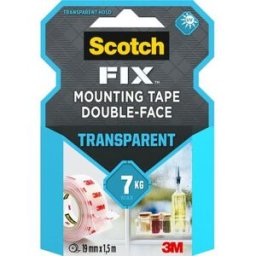 Monteringstejp SCOTCH transp. 19mmx1,5m