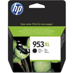 HP 953XL black ink cartridge, blistered