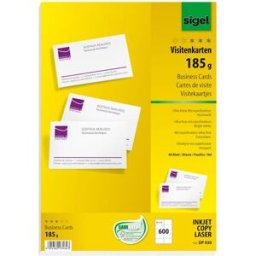 Visitkort Sigel micro 185gr 600/fp