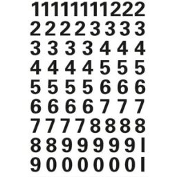 Herma etikett siffror 0-9 10mm svart 10st