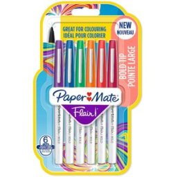 Papermate Flair Bold 6-Blister Ass.colors